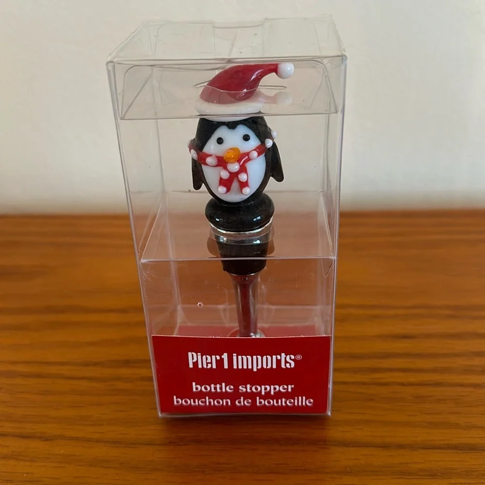 Pier 1 Imports Penguin Bottle Stopper NEW
